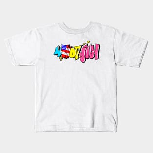 throw up 4th of july Kids T-Shirt